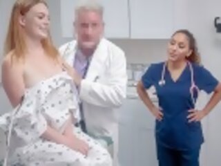 PervDoctor - Perv healer And His Nurse Take Special Care Of Plump Assed Babe's Tight Pussy