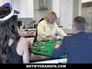 Charming Teen With Big Eyes Fucked Hard shortly after Cheating At Poker
