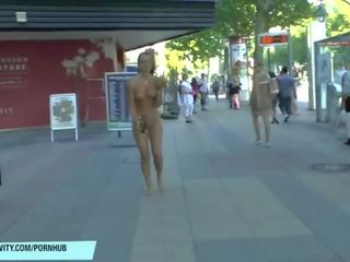 Naughty honey nicole vice naked on public streets